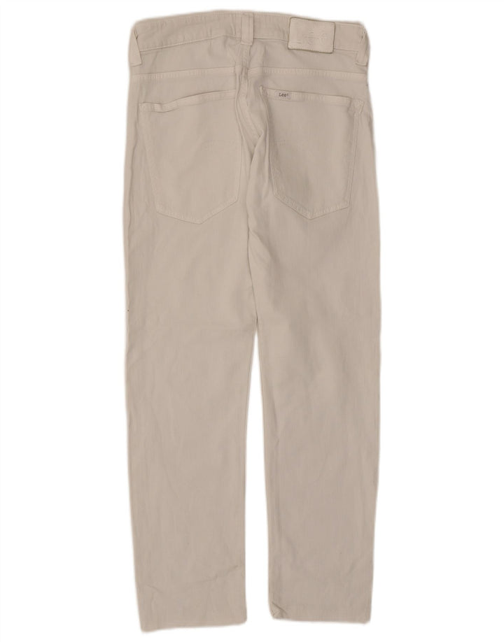 LEE Damen Powell Slim Jeans W32 L27 Off White Baumwolle
