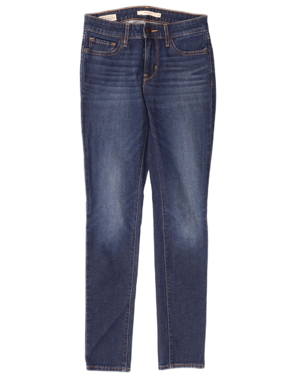 LEVI'S Damen 711 Skinny Jeans W25 L28 Blaue Baumwolle
