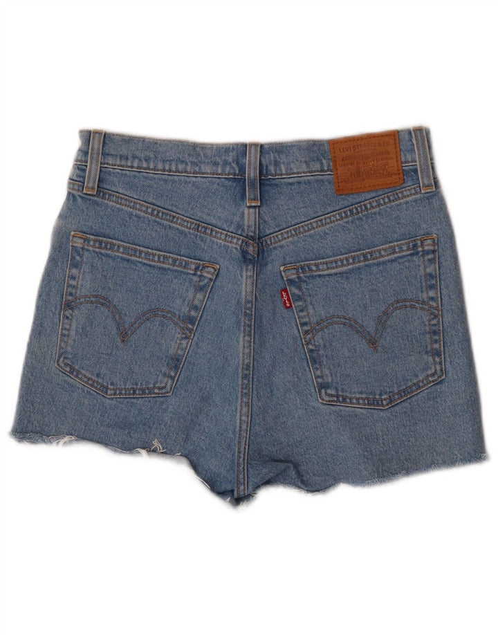 Levi's Damen Jeansshorts W28 mittelblaue Baumwolle