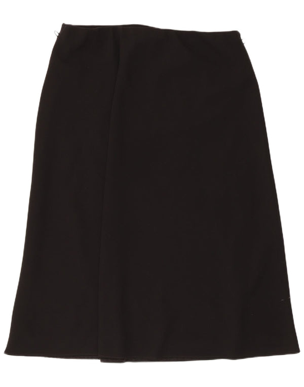 Marks & Spencer Damen A-Linienrock UK 18 XL W36 Schwarz Polyester