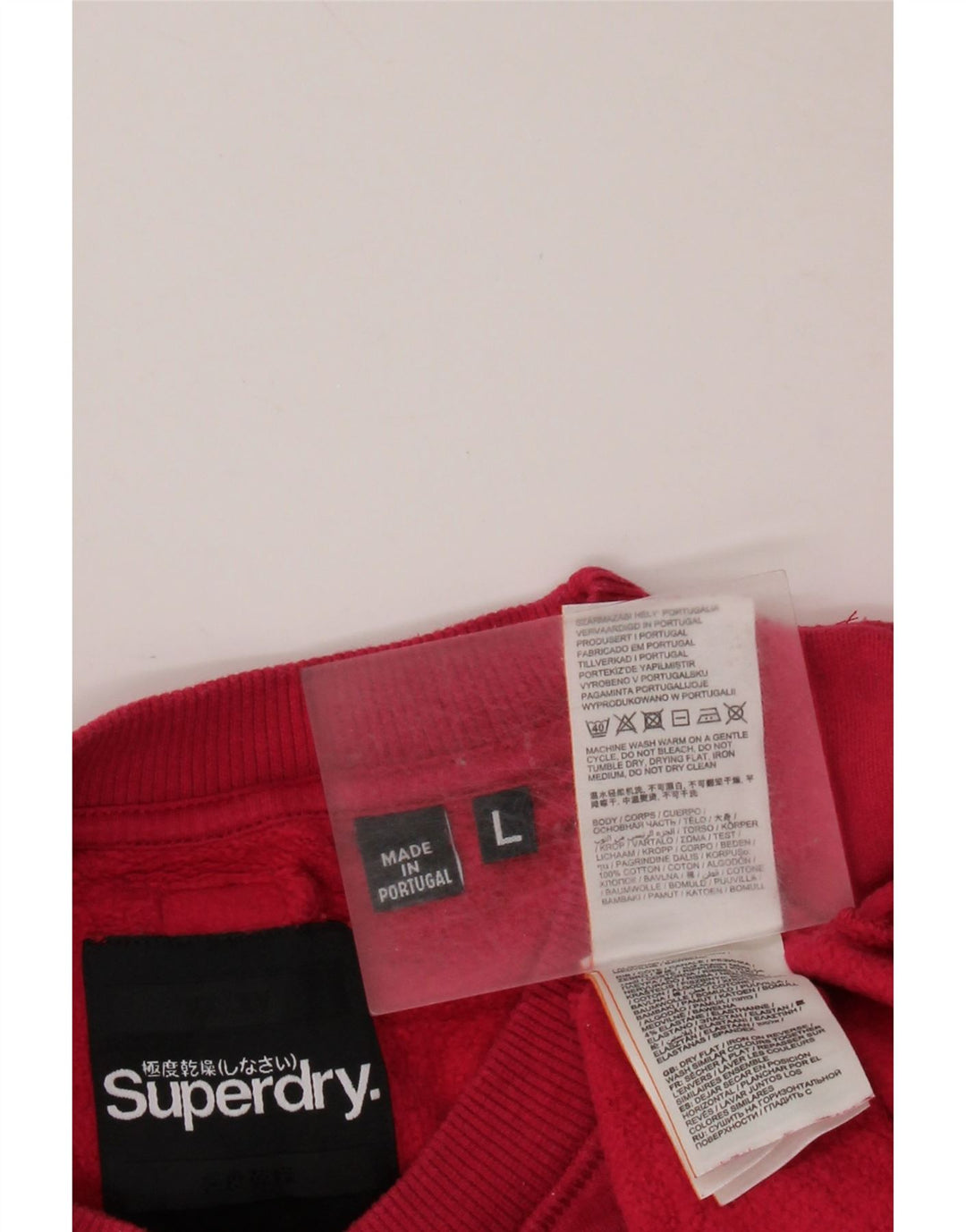 SUPERDRY Herren-Sweatshirt mit Grafik, groß, rosa Baumwolle