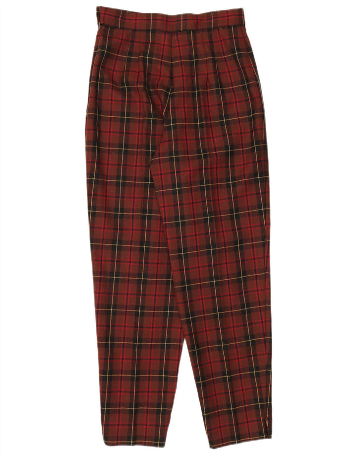 Vintage Damen 2-teiliges Set IT 42/44 Medium W26 L28 Rot karierte Wolle