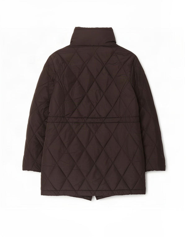 Marks & Spencer Damen Steppmantel, gepolstert, UK 14, Größe L, Schwarz, Polyester