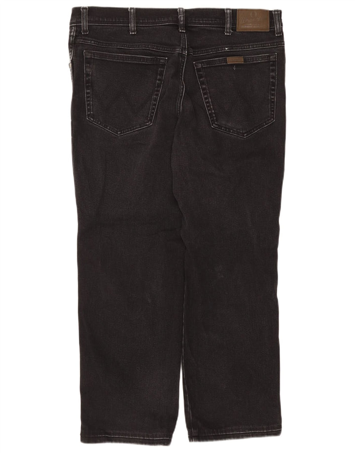 Wrangler Herren Straight Jeans W38 L27 Schwarze Baumwolle
