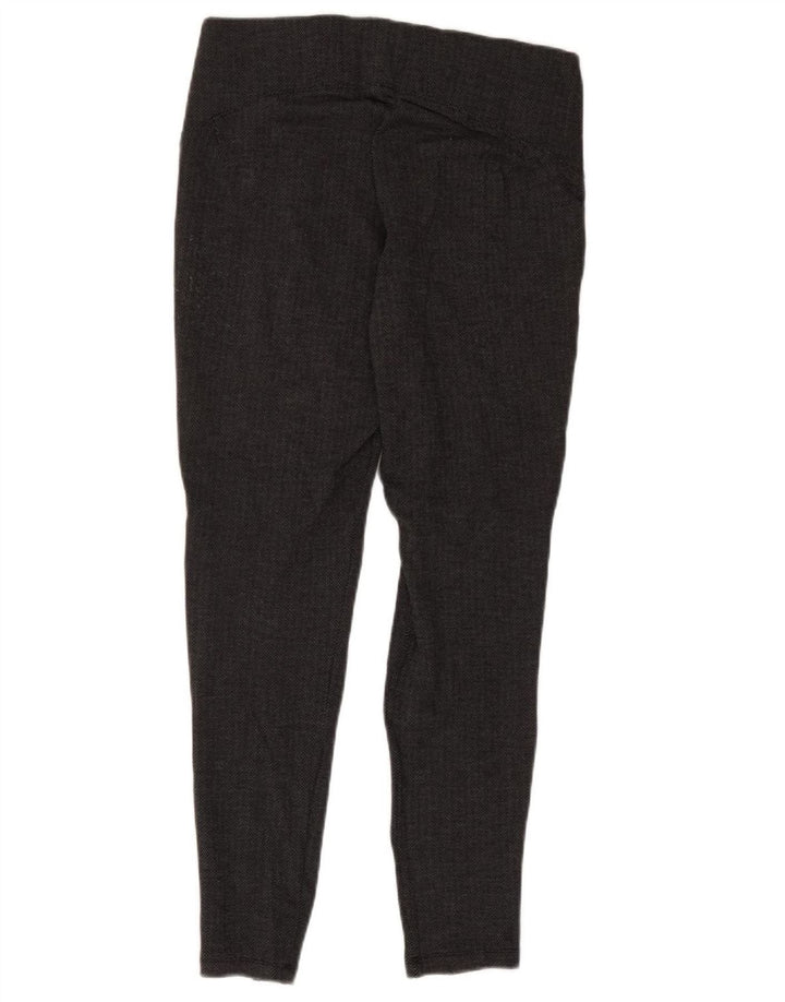 Marks & Spencer Damen-Leggings, UK 14, Größe L, schwarze Viskose mit Fischgrätenmuster