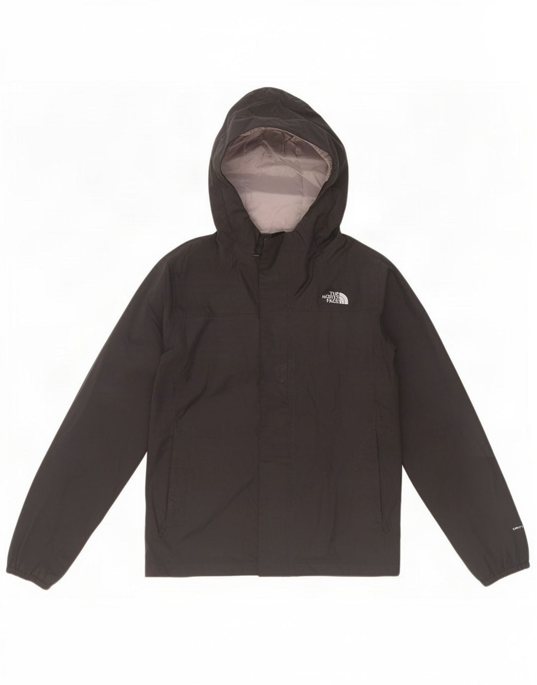 The North Face Mädchen-Regenjacke mit Kapuze, 9–10 Jahre, mittelschwarzes Polyester