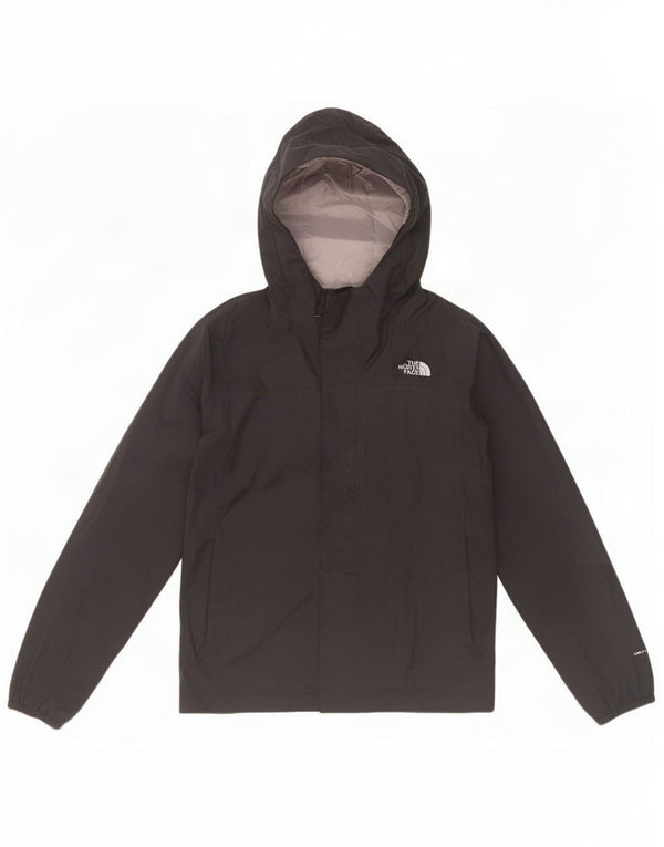 The North Face Mädchen-Regenjacke mit Kapuze, 9–10 Jahre, mittelschwarzes Polyester