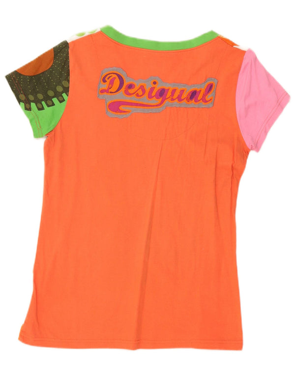 Desigual Womens Graphic T-Shirt Top UK 18 XL Mehrfarbige geometrische Baumwolle