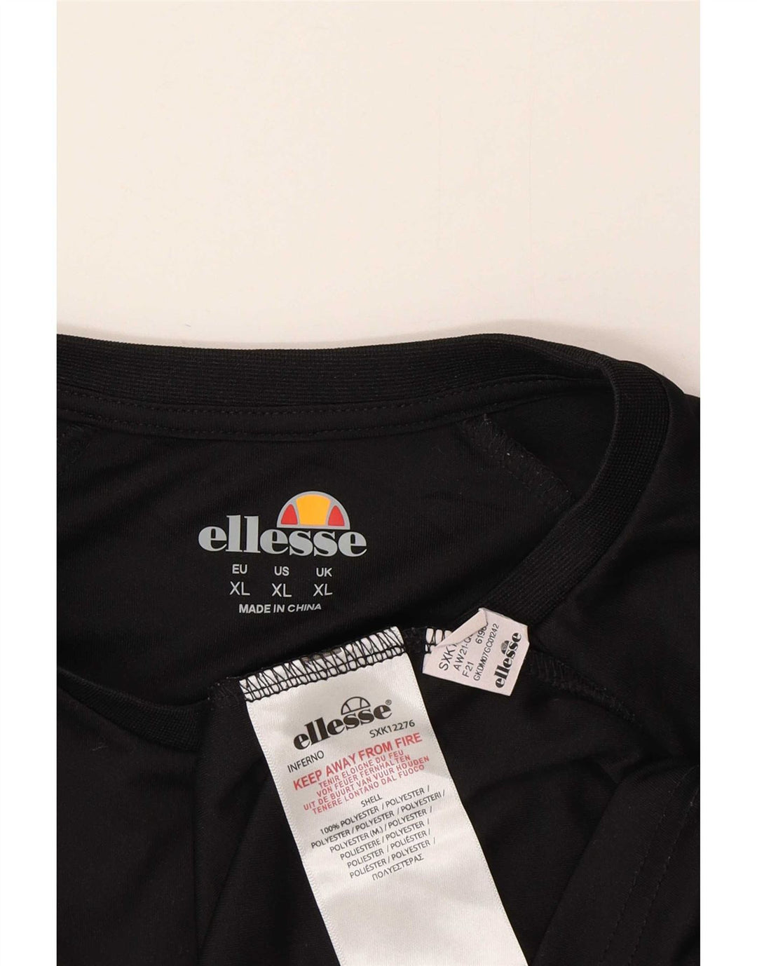 Ellesse Herren T-Shirt Top XL Schwarz Polyester