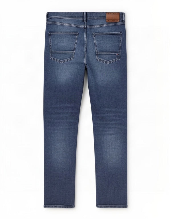Tommy Hilfiger Herren Denton Straight Jeans W36 L30 Blaue Baumwolle