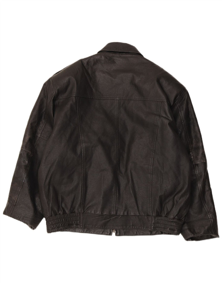 MILAN Herren Lederjacke UK 40 Großes schwarzes Leder