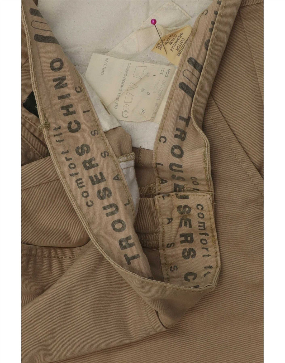 CLASSIC Herren Chinohose IT 48 Medium W32 L31 Khaki Baumwolle