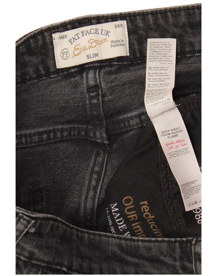 FAT FACE Herren Slim Jeans W36 L31 Graue Baumwolle