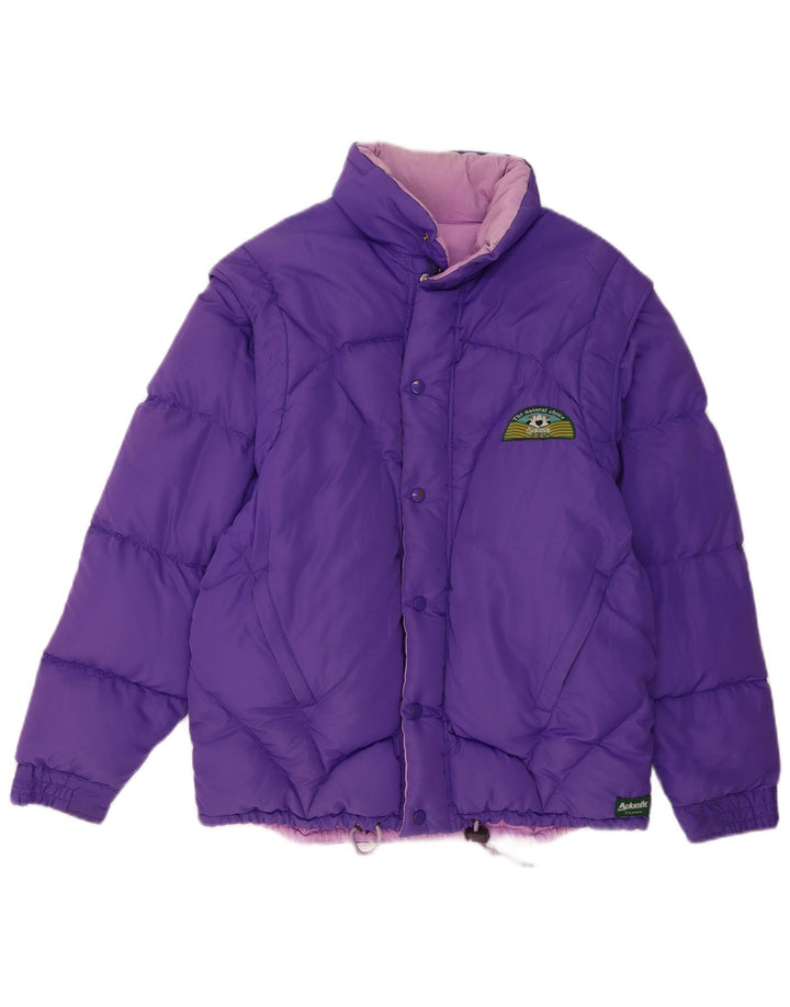 DOLOMITE Herren Reversible Wattierte Jacke UK 40 Large Lila Polyester