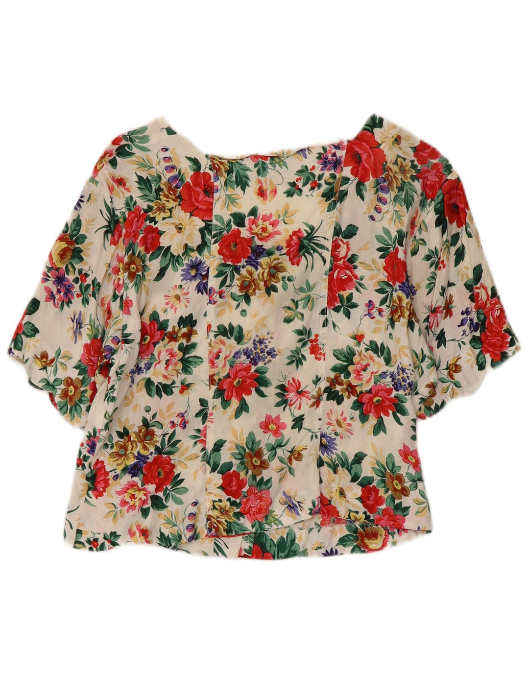 CAPRICCI BY MARCELL Damen Crop Shirt Bluse UK 14 Medium Mehrfarbig