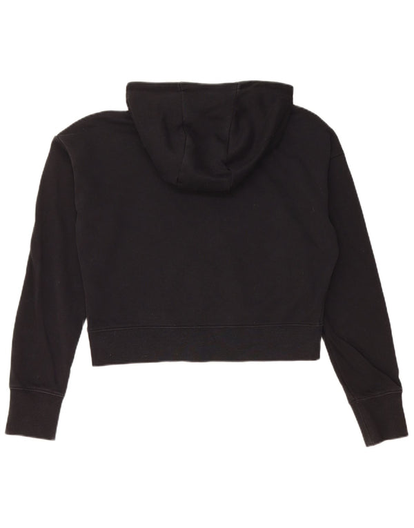 NIKE Crop Graphic Hoodie-Pullover für Mädchen, 13–14 Jahre, XL, schwarze Baumwolle