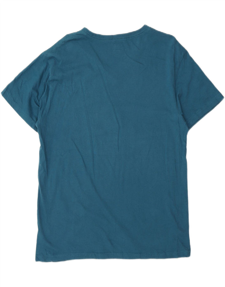 Lee Herren T-Shirt Top Large Blau Baumwolle