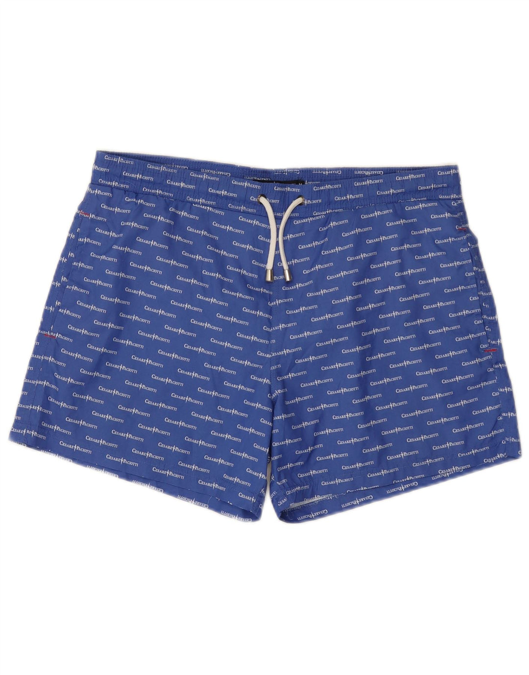 Cesare Paciotti Herren-Badeshorts mit Grafik, mittelblau, Polyester