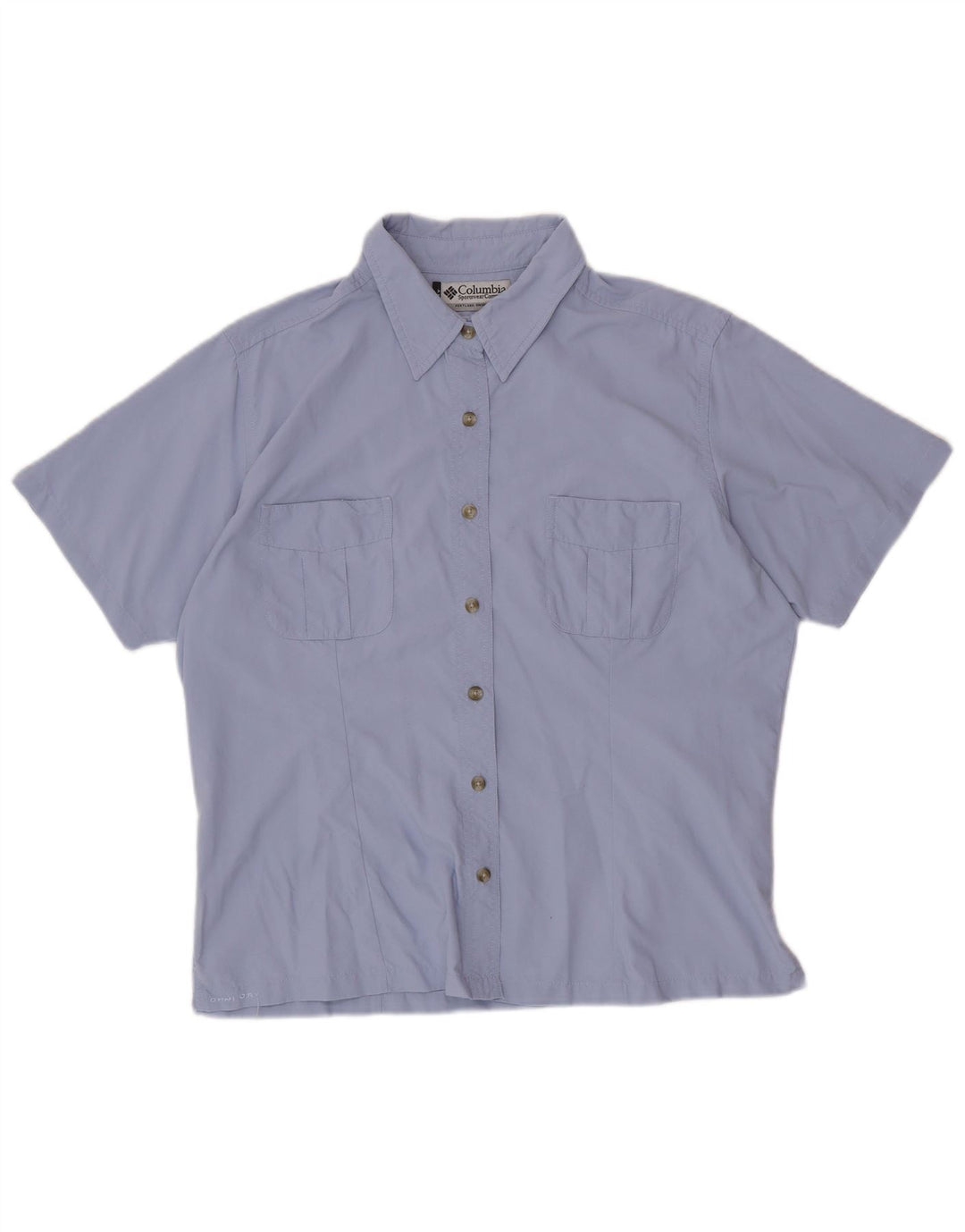 COLUMBIA Damen Kurzarmhemd UK 18 XL Lila Nylon