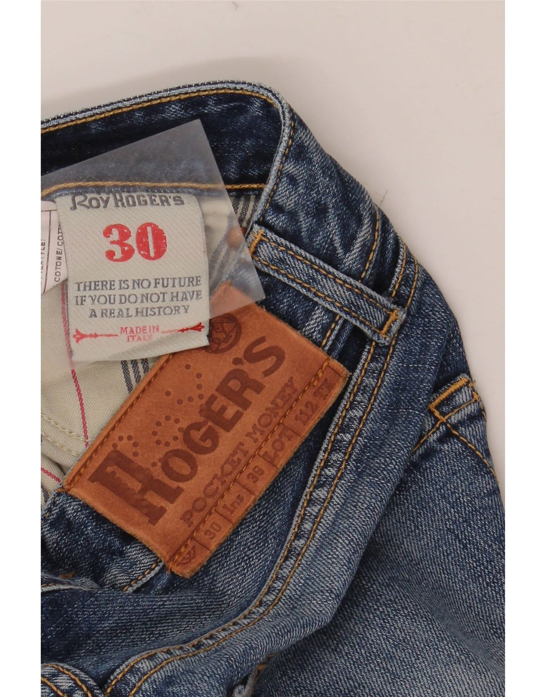 ROY ROGERS Damen Straight Jeans W30 L32 Blaue Baumwolle