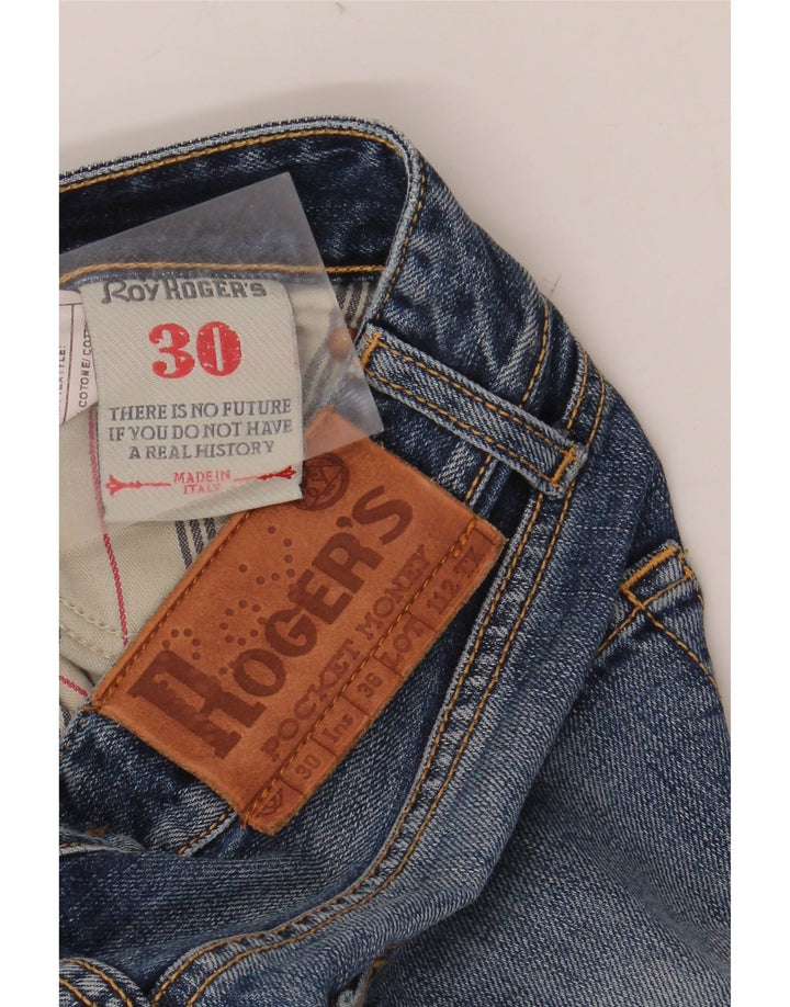 ROY ROGERS Damen Straight Jeans W30 L32 Blaue Baumwolle