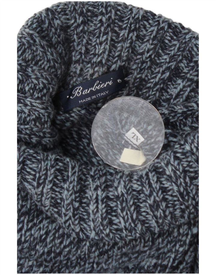 Barbieri Herren Rollkragenpullover XL Marineblau Fair Isle