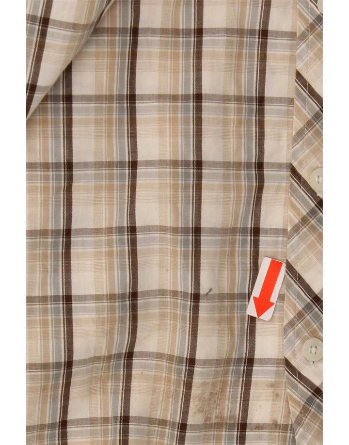 Ben Sherman Herrenhemd, groß, beige kariert, Baumwolle