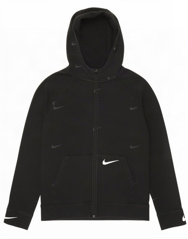 Nike Boys Graphic Standard Fit Zip Hoodie Sweater 13–14 Jahre XL Schwarz