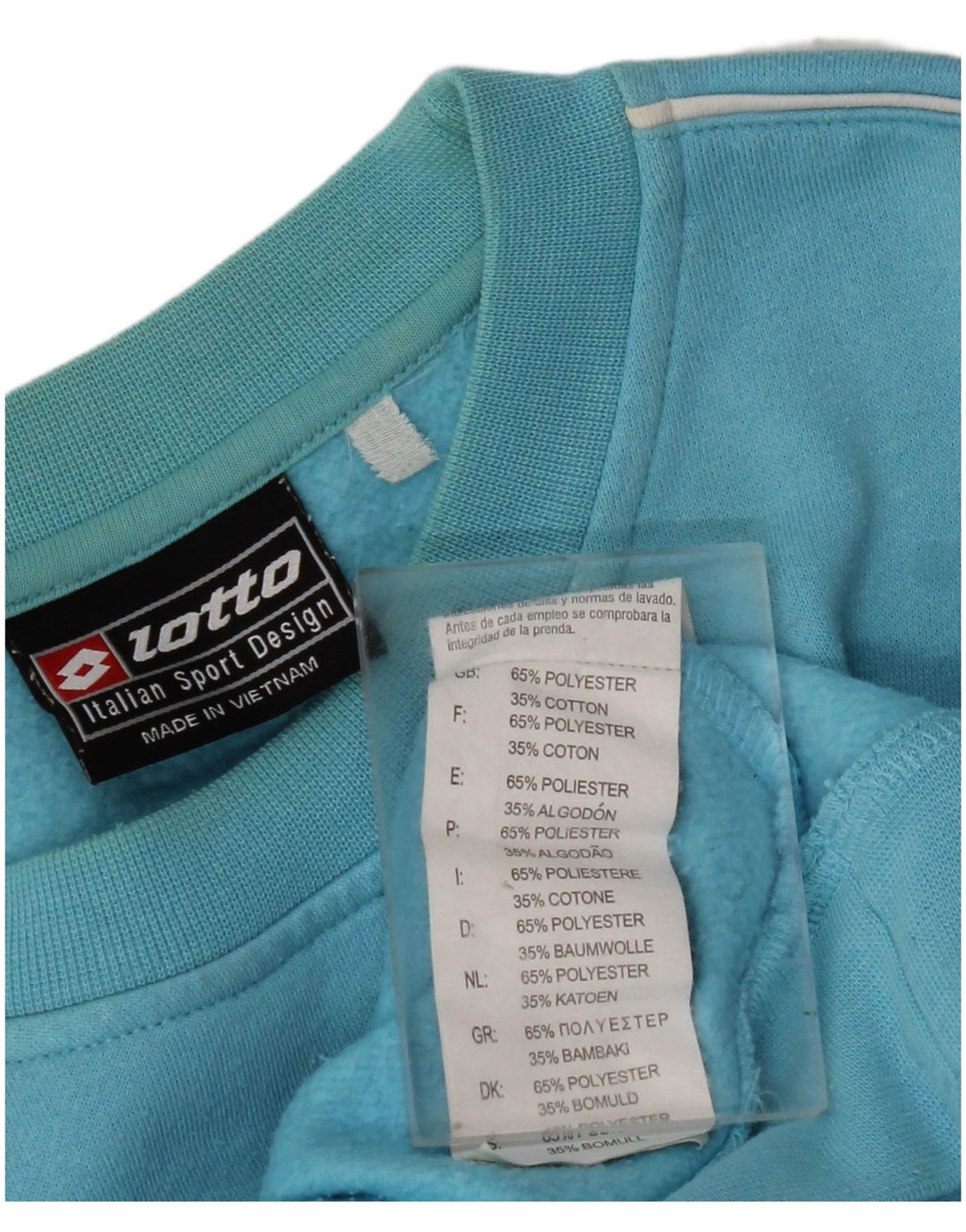 LOTTO Herren-Sweatshirt mit Grafik, mittelblaues Polyester