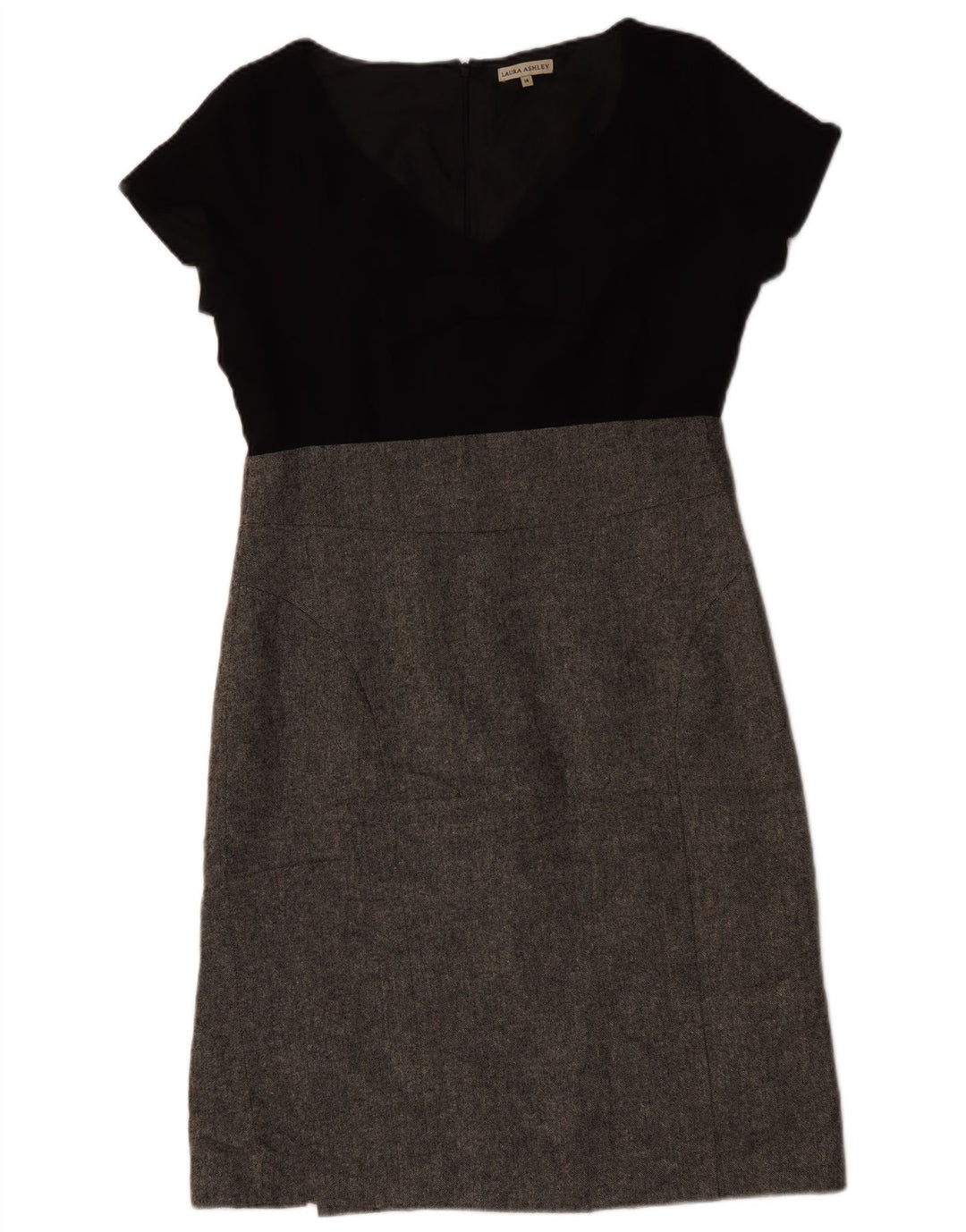 Laura Ashley Damen-Etuikleid, Gr. 44, Größe L, Schwarz, Colourblock-Polyester