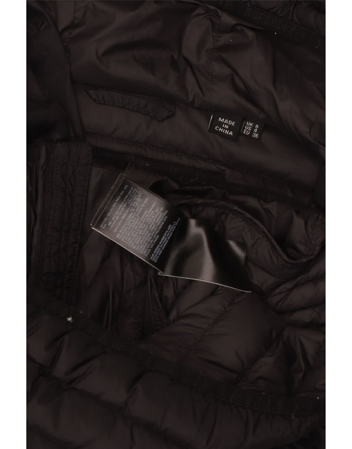 SUPERDRY Womens Hooded Padded Jacket UK 8 Small Black Nylon