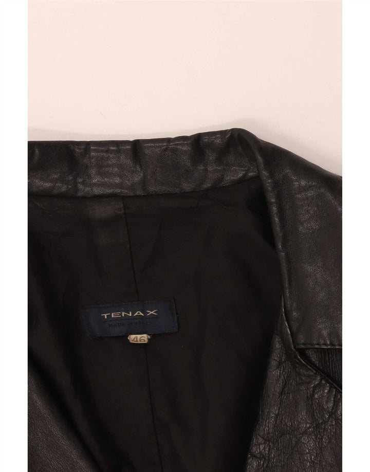 Tenax Damen Ledermantel IT 46 Large Schwarz
