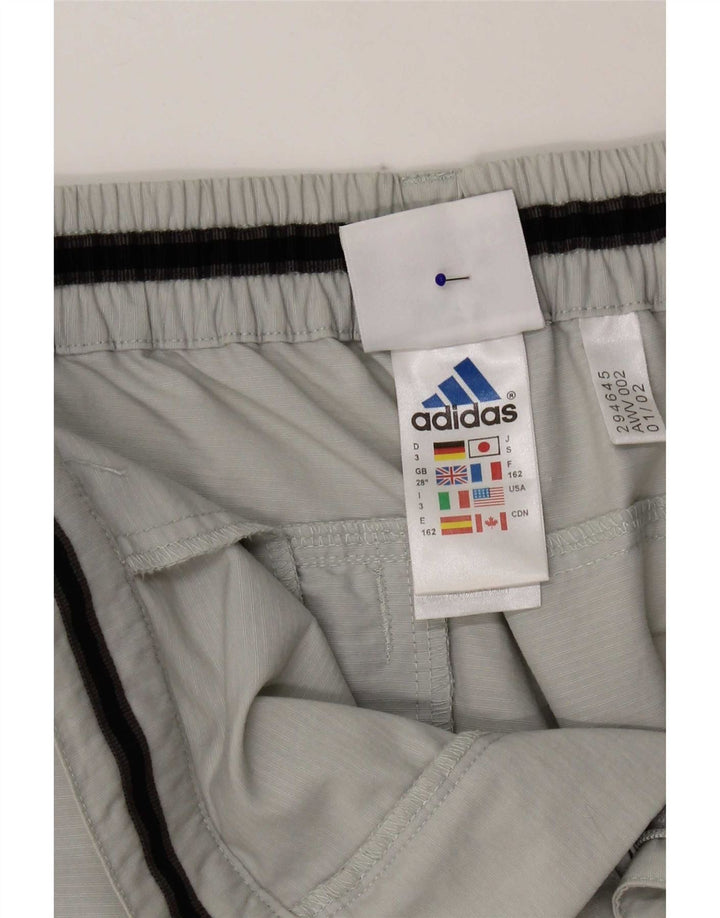 Adidas Damen Caprihose W28 L20 Graues Polyamid