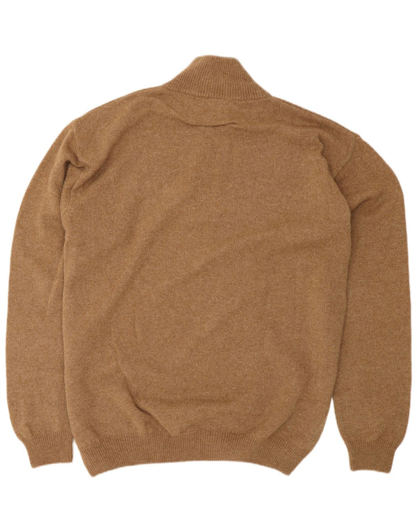 MARLBORO CLASSICS Herren-Pullover mit Reißverschluss, 2XL, braune Wolle