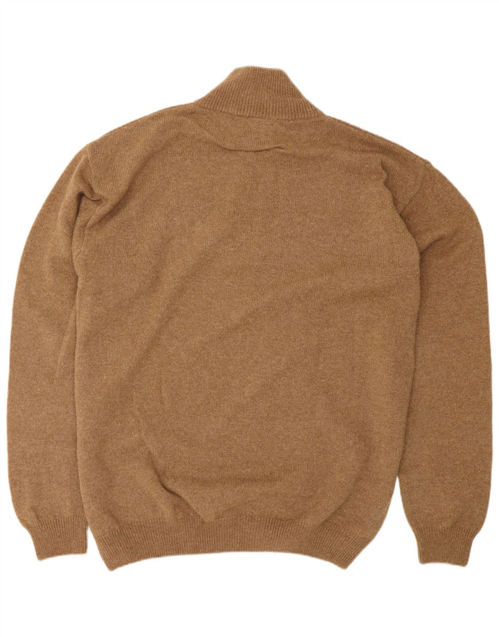 MARLBORO CLASSICS Herren-Pullover mit Reißverschluss, 2XL, braune Wolle