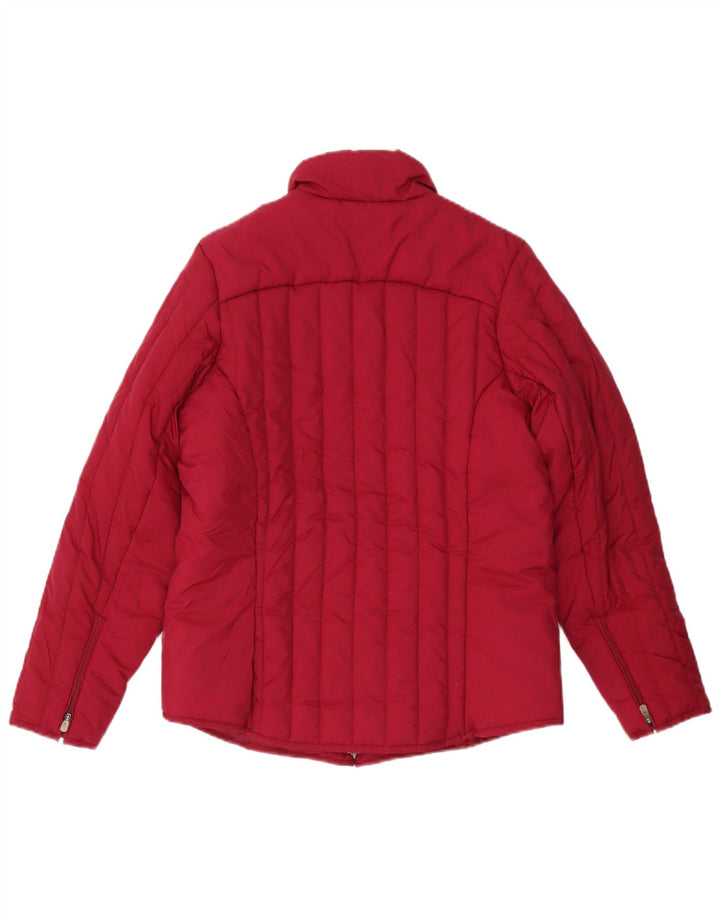 Adidas Damen Wattierte Jacke UK 10 Small Rot Polyester
