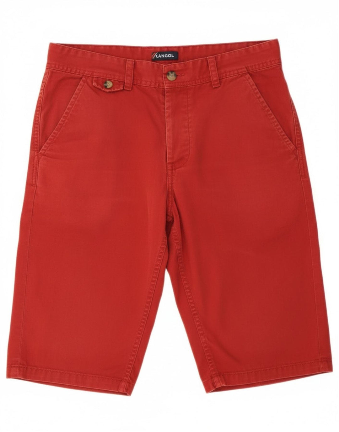 Kangol Herren-Chinoshorts, Größe S, W29, rote Baumwolle