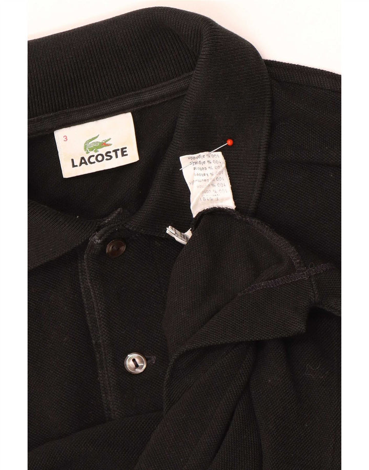 Lacoste Herren-Poloshirt, Größe 3, klein, schwarze Baumwolle