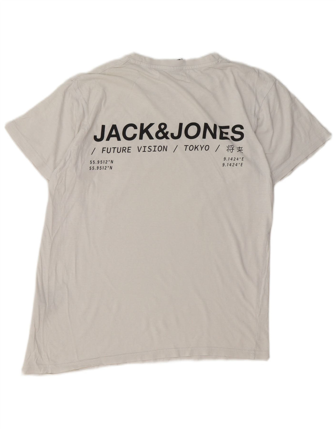 JACK & JONES Herren-T-Shirt mit Grafik, Größe S, weiße Baumwolle