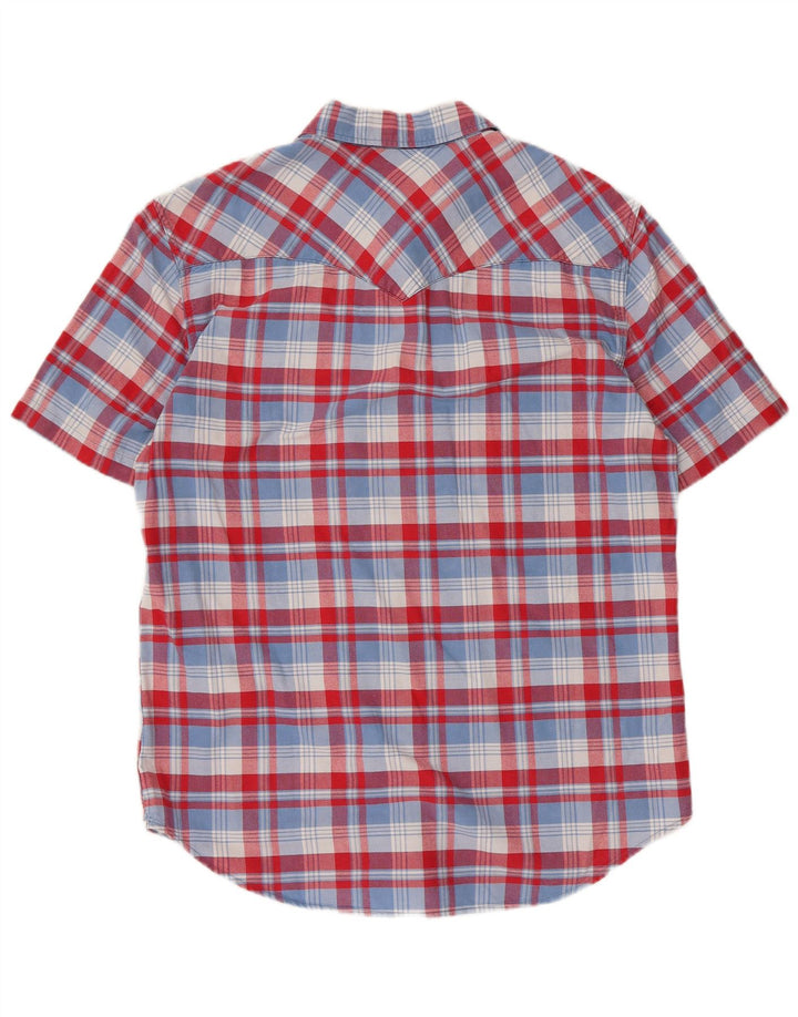 Levi's Herren Kurzarm-Slim-Fit-Hemd, groß, rot kariert, Baumwolle