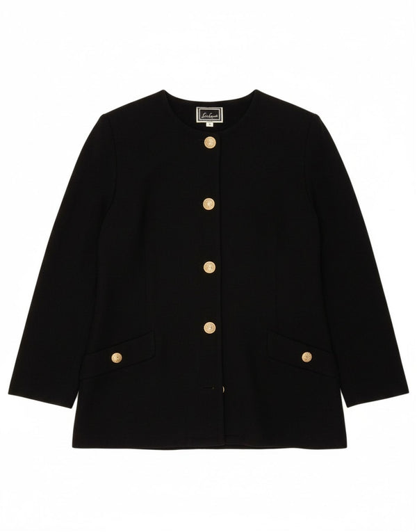 Luisa Spagnoli Damen 5-Knopf-Blazerjacke UK 12 Mittelschwarz