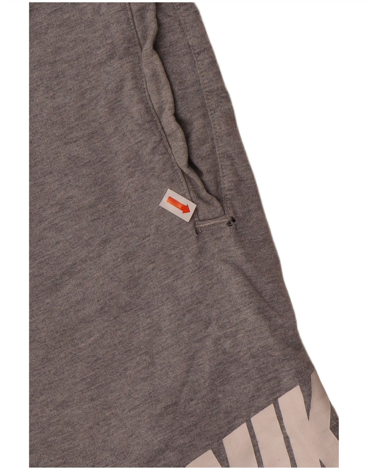 Nike Herren-Sportshorts mit Grafik, mittelgraue Baumwolle