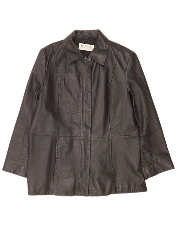 Diana Gallesi Damen Lederjacke UK 14 Large Schwarz