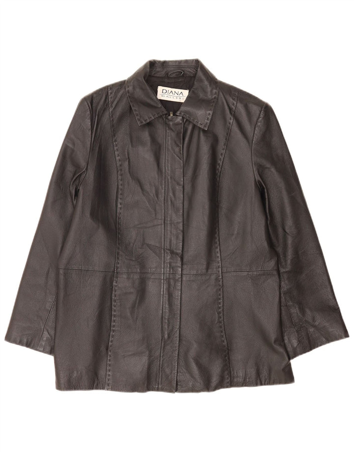 Diana Gallesi Damen Lederjacke UK 14 Large Schwarz