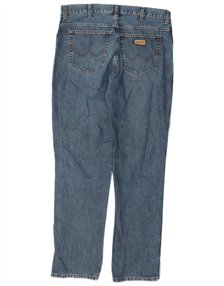 Wrangler Herren Texas Straight Jeans W38 L36 Blaue Baumwolle