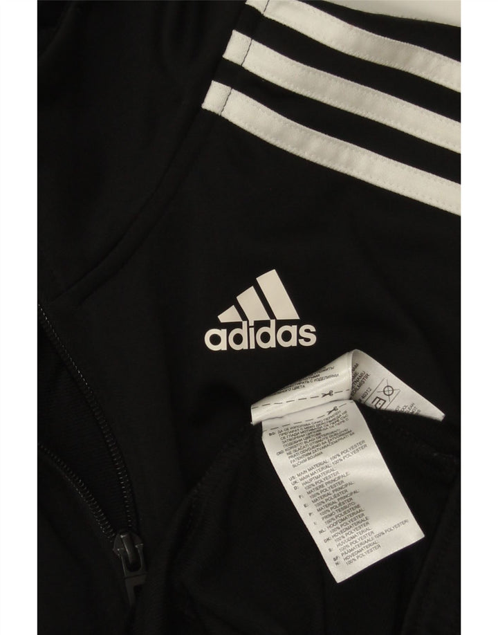 Adidas Herren-Trainingsanzug-Top-Jacke, großes schwarzes Polyester