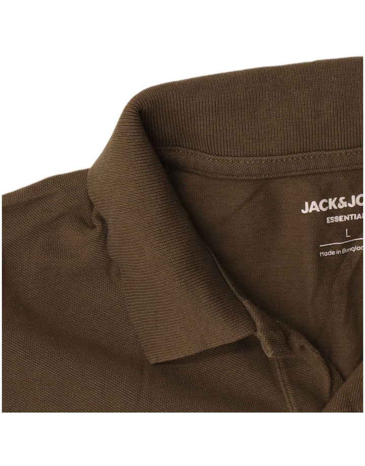 Jack & Jones Herren-Poloshirt, groß, Khaki, Baumwolle