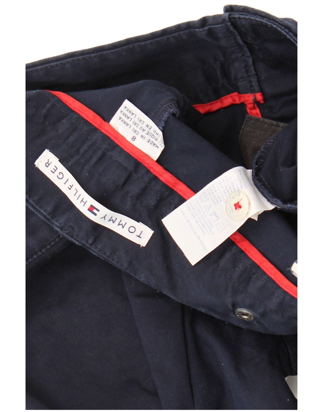 TOMMY HILFIGER Womens Cropped Trousers US 8 Medium W30 L24 Navy Blue Vintage Tommy Hilfiger and Second-Hand Tommy Hilfiger from Messina Hembry 
