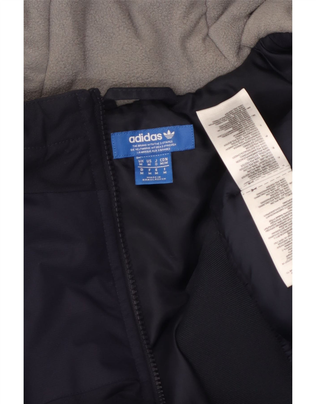 Adidas Herren-Windbreakerjacke mit Kapuze, UK 38, Mittelmarineblau, Polyester