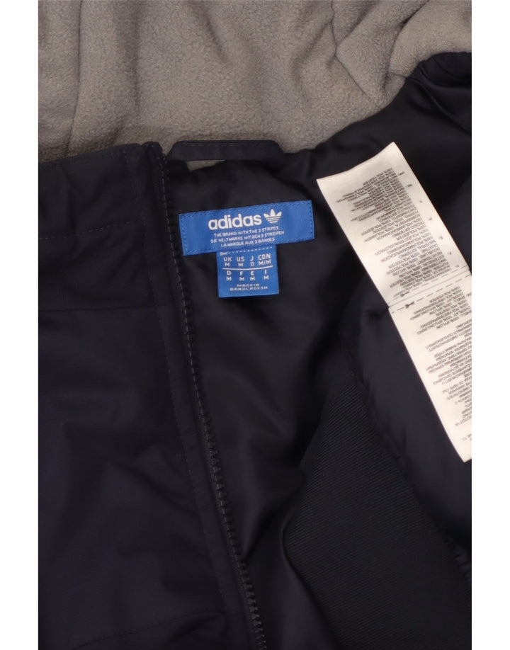 Adidas Herren-Windbreakerjacke mit Kapuze, UK 38, Mittelmarineblau, Polyester